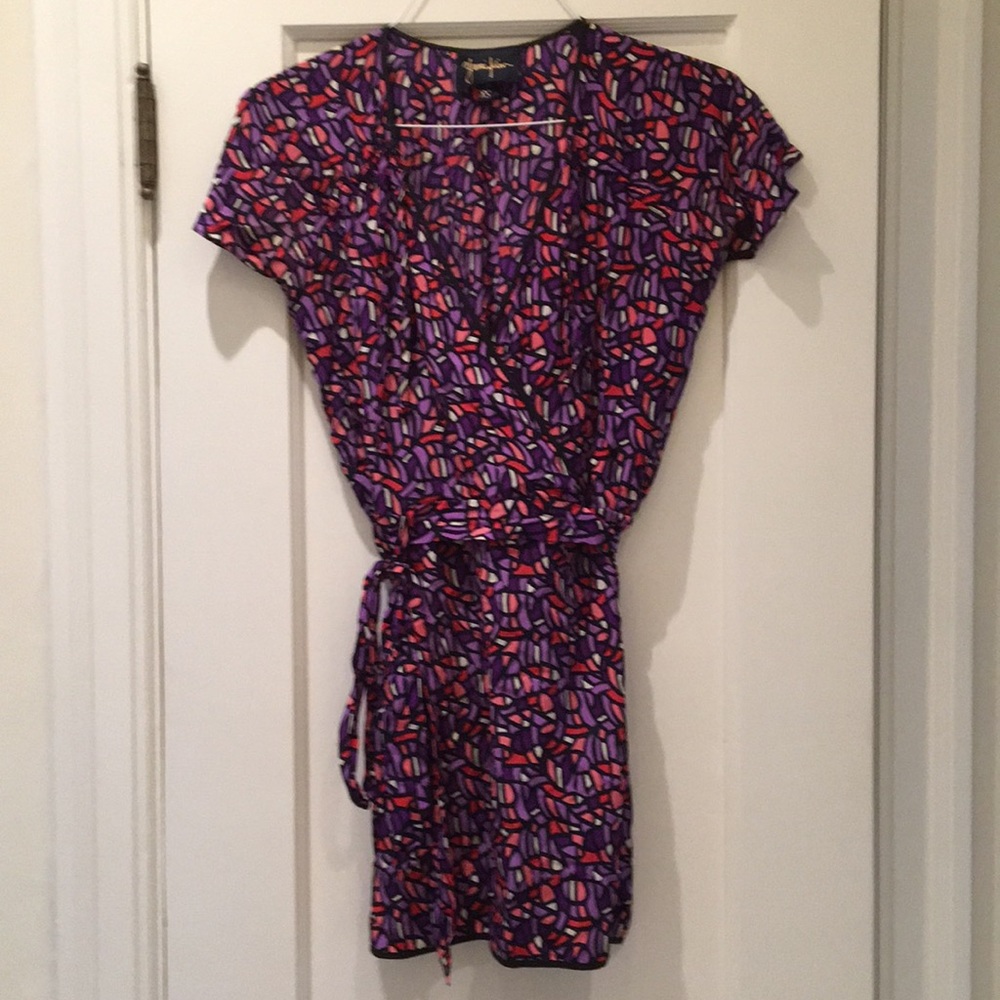 Yumi Kim wrap-style mini dress - 100% silk